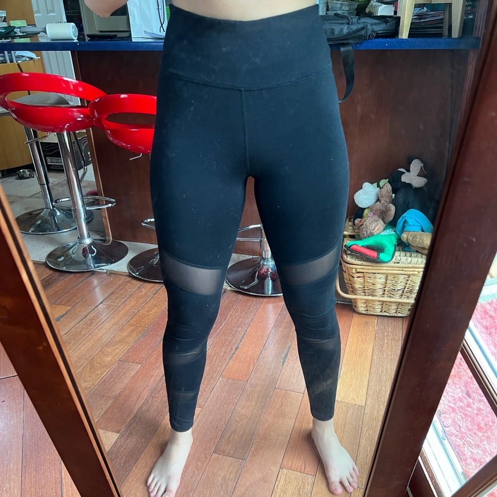 Black, Donna Karen activewear leggings. Size XS. Worn once, perfect condition.